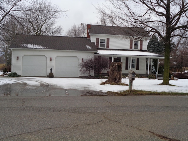 view of front property featuring a garage