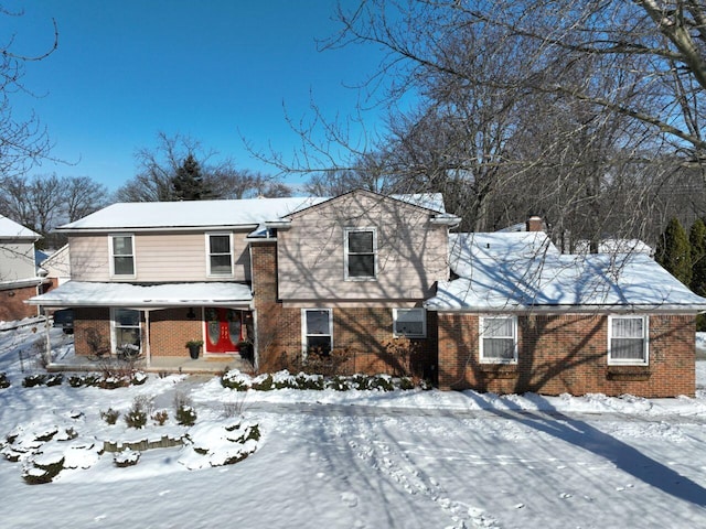 view of front of property with covered porch