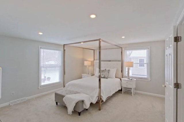 view of carpeted bedroom