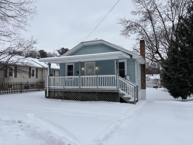 bungalow-style home featuring a porch