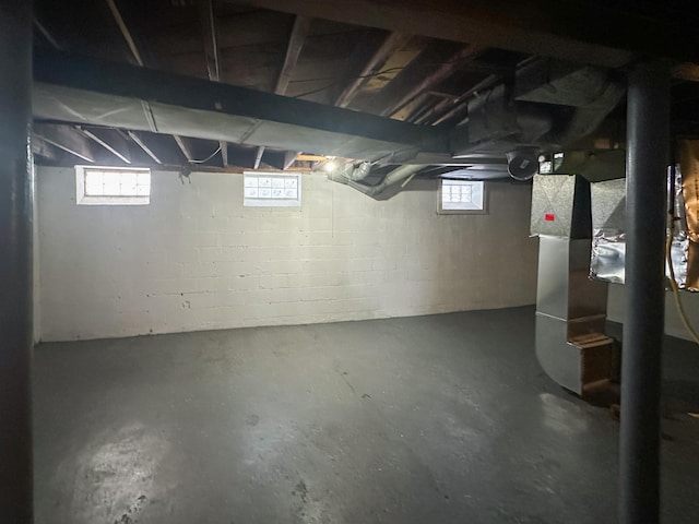 basement featuring a wealth of natural light