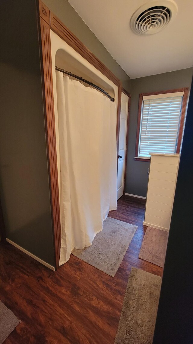 bathroom featuring hardwood / wood-style floors