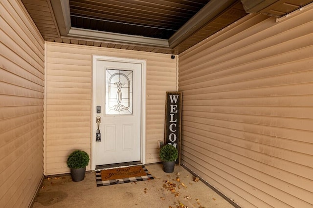 view of doorway to property