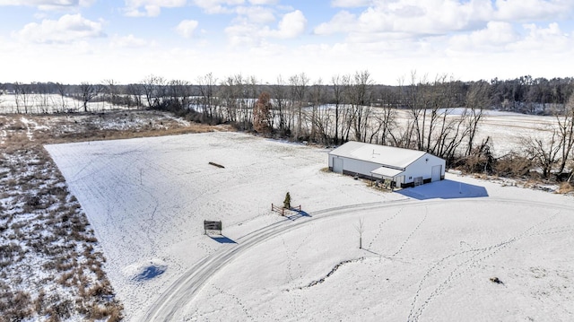 view of snowy aerial view