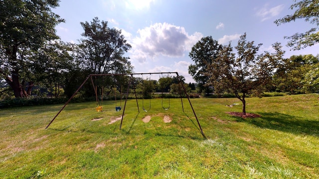 view of yard featuring a playground