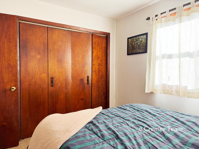 bedroom featuring a closet