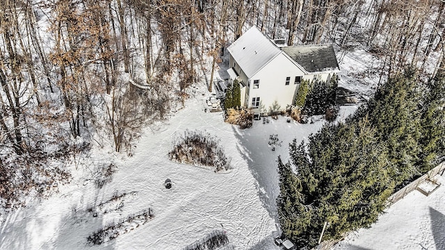 view of snowy aerial view