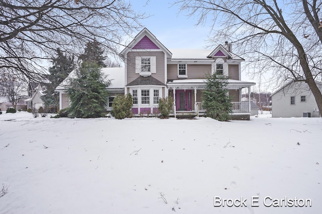 view of front of home featuring a porch