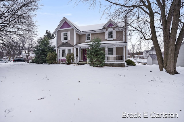 view of front of home featuring a porch