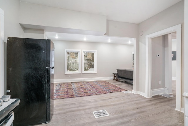 interior space with light wood-type flooring