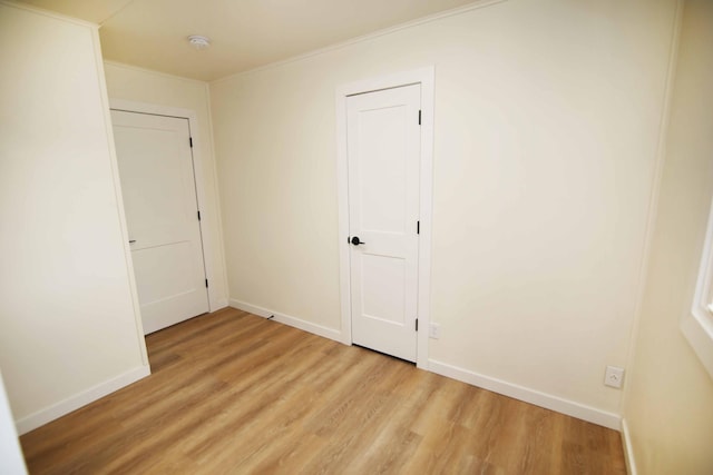 empty room featuring light wood-type flooring