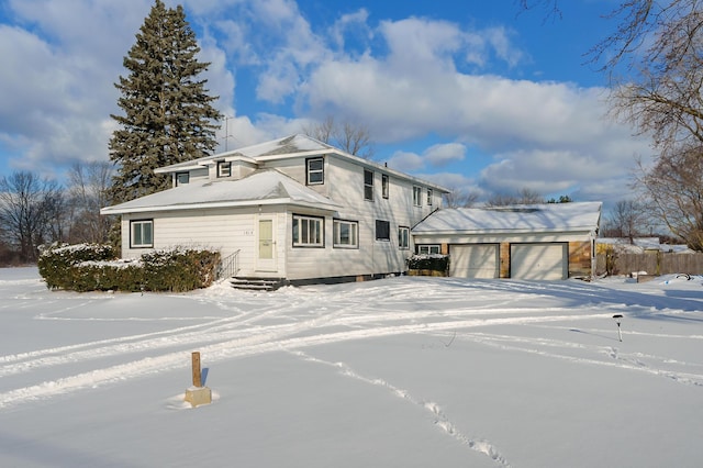 view of property featuring a garage