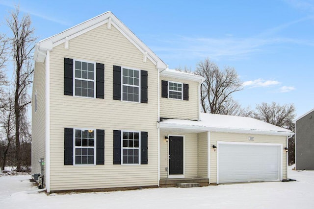 view of front of home featuring a garage