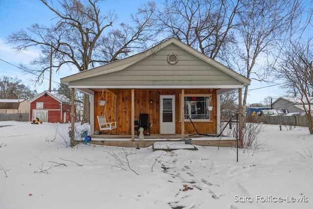 bungalow featuring covered porch