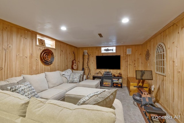 view of carpeted living room