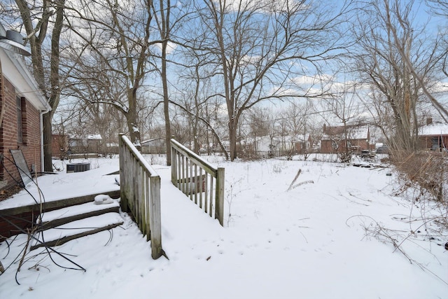 view of snowy yard