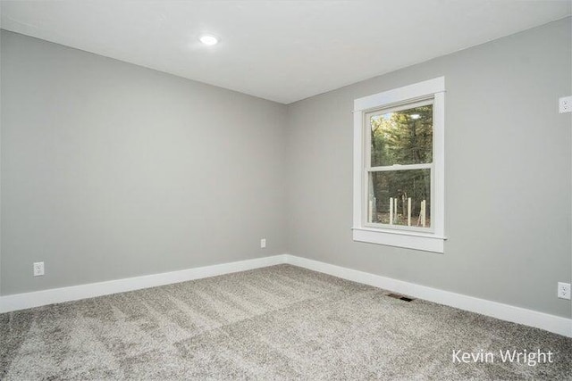 view of carpeted empty room