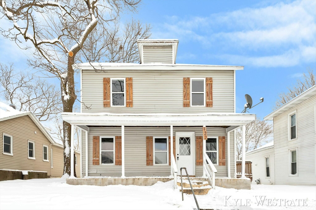 view of front property with a porch