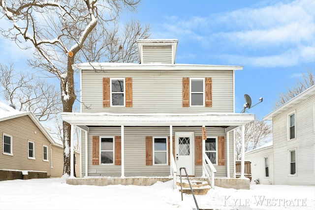 view of front property with a porch