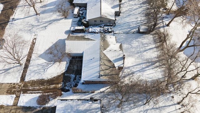 view of snowy aerial view