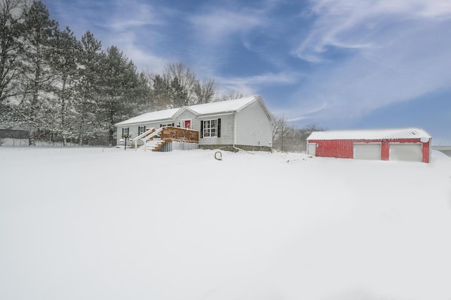 exterior space featuring a garage