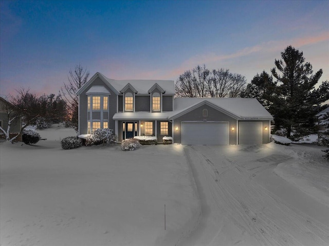 front facade featuring a garage