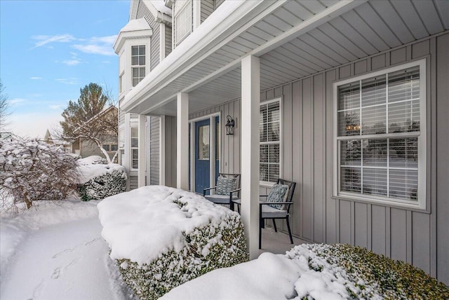 exterior space featuring covered porch