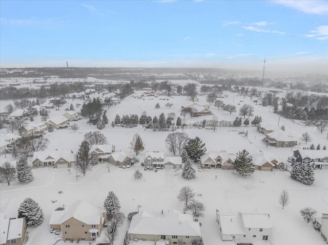 view of snowy aerial view