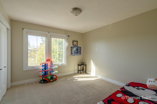 bedroom with carpet