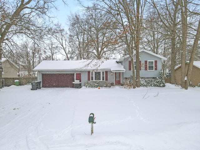 tri-level home with a garage