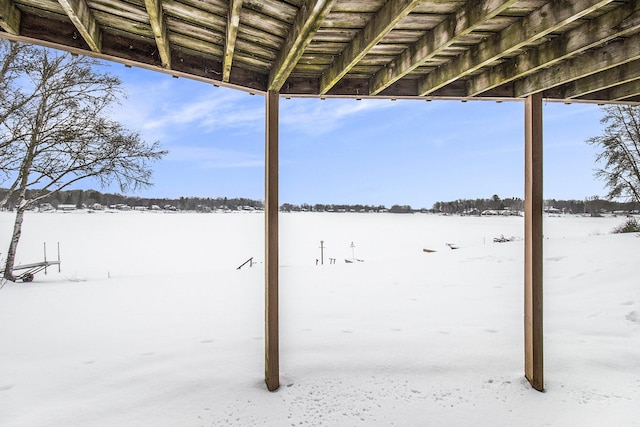 view of snowy yard