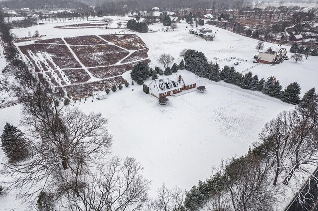 view of snowy aerial view