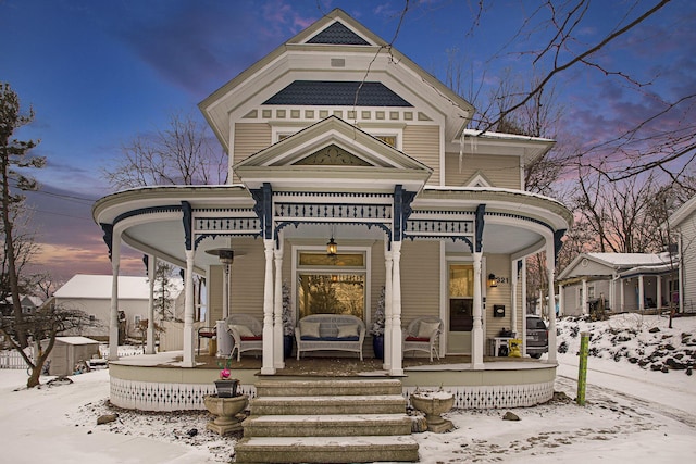 view of front of property with a porch