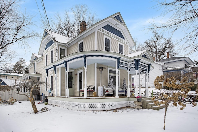 exterior space with a porch