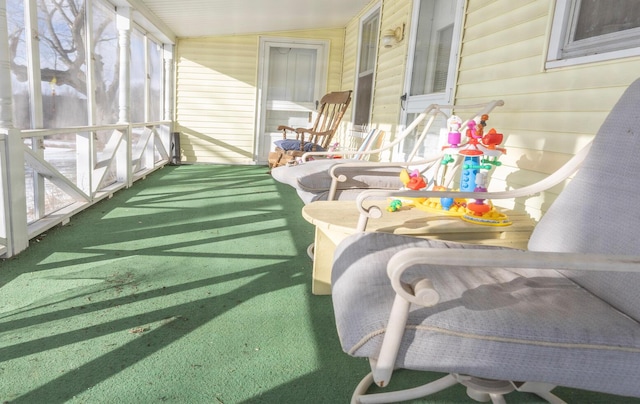 view of sunroom