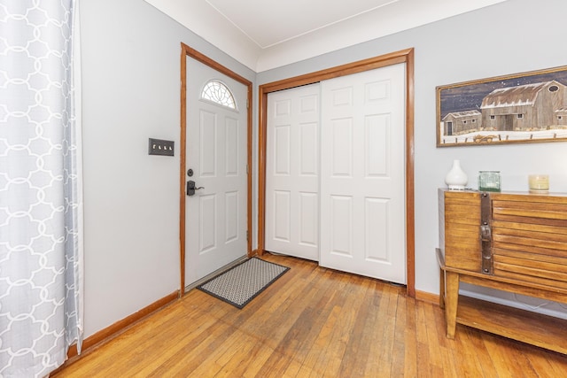 entryway featuring light wood-type flooring