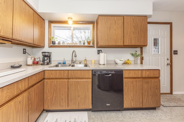 kitchen with sink and dishwasher