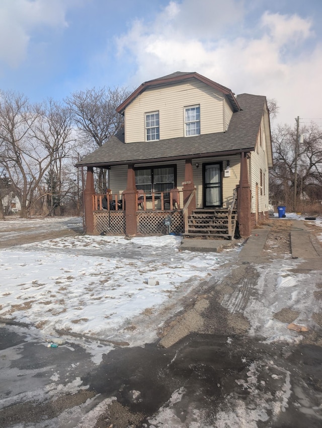 view of front of house featuring covered porch