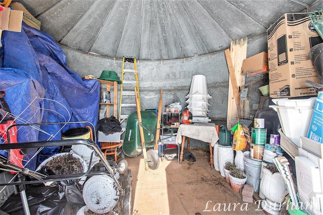 view of storage room