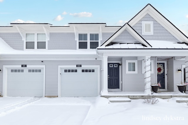 view of front of house featuring a garage