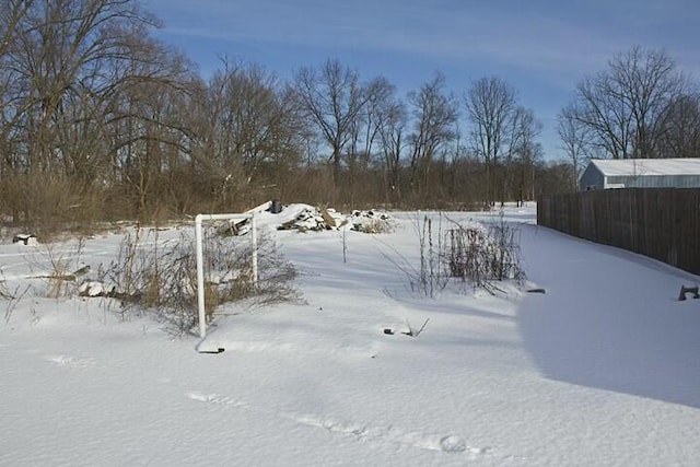 view of snowy yard