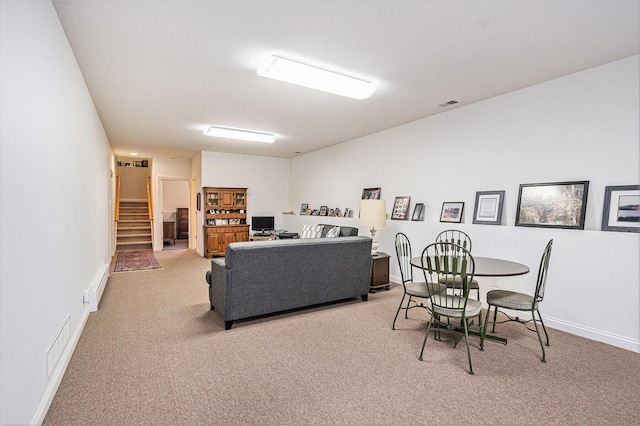 view of carpeted living room