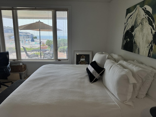 bedroom featuring multiple windows