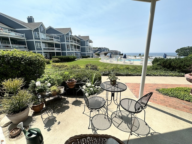 view of patio with a pool