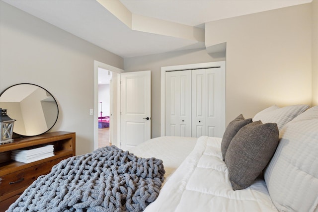 bedroom with a closet