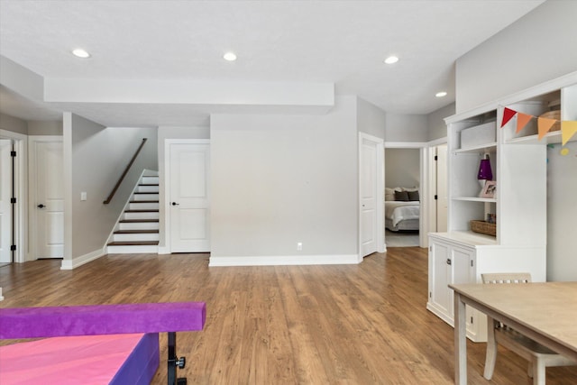 interior space featuring light hardwood / wood-style floors