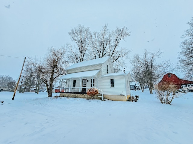 view of front of home with a porch