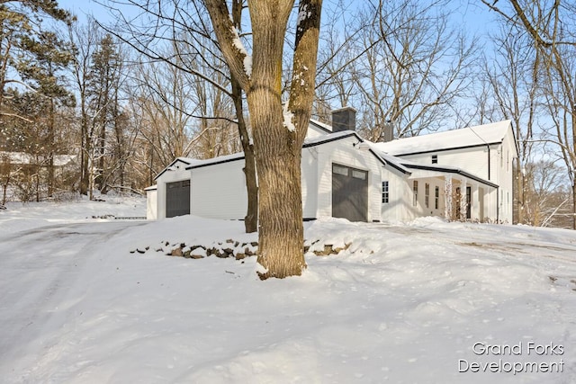 view of snowy exterior