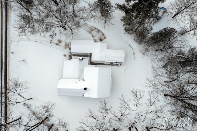 view of snowy aerial view