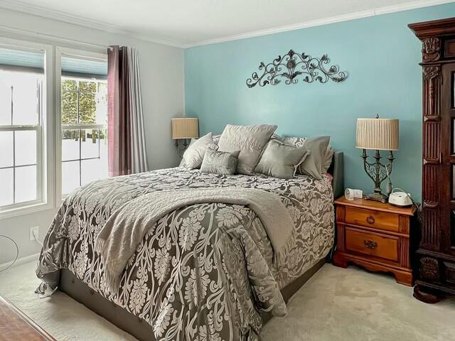 bedroom featuring ornamental molding